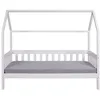 Image de Lit Enfant Cabane Pedro 90x200cm Blanc