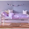 Image de Lit banquette avec tiroir 90x200 cm en pin blanc - CHAMBERY