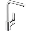 Image de Mitigeur évier - Hansgrohe - Focus - Bec mobile - Acier - Chromé