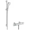 Image de Ensemble de Douche - HANSGROHE - Croma Select E 110 Vario - Mitigeur thermostatique - Barre 90 cm - Blanc-Chrome