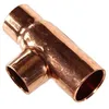 Image de Raccord cuivre en T réduit à souder - CONEX - Femelle - ø22-14-22 mm - Triple femelle - Cuivre