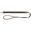 Image de TRIXIE Laisse en cuir ciré et vielli Rustic - M-L: 100 m/20 mm - Brun foncé - Pour chien