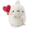 Image de Peluche - NICI - Molang - Ballon en forme de coeur - Rouge - 12 cm