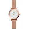 Image de Montre Femme - FOSSIL - Carlie Mini - Quartz - Doré rose - Cadran nacre blanche