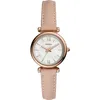 Image de Montre - FOSSIL - Mini Carlie - Cuir rose poudré - Analogique - Chic
