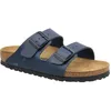 Image de Sandales - Birkenstock - Arizona 51751 - Cuir bleu marine - Boucle de serrage - Femme