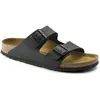 Image de Sandales - Birkenstock - Unisexe - Noir - Boucle de serrage - Plat
