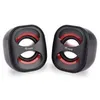 Image de Haut-parleurs Mini USB - EQUIP - 245331 - Filaire - 2.0 canaux - Noir Rouge