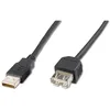 Image de Câble dextension USB 2.0 - Digitus - 1.8m - Type A M/F - Noir - Haute qualité