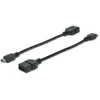 Image de DIGITUS CABLE ADAPTATEUR USB 2.0 OTG TYPE MINI B MLE / A FEMELLE NOIR 20 CM ASM AK-300310-002-S