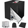 Image de Couvercle zippé pour IBC 1000 L - Résistant aux UV 116 x 100 x 120 cm - Housse imperméable pour récupérateur deau de pluie.