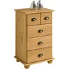 Image de Commode COLMAR chiffonnier apothicaire rangement avec 4 tiroirs en pin massif finition teintée/cirée