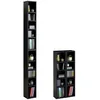 Image de Etagères modulables MUSIQUE pour CD et DVD lot de 2 meubles de rangement en colonne avec 10 compartiments en mélaminé noir mat