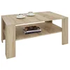 Image de Table basse LORIENT table de salon rectangulaire avec 1 étagère espace de rangement ouvert en mélaminé décor chêne sonoma
