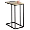 Image de Bout de canapé DEBORA table dappoint table à café table basse de salon cadre en métal noir et plateau en MDF décor chêne sonoma
