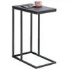Image de Bout de canapé DEBORA table dappoint table à café table basse de salon cadre en métal gris et plateau rectangulaire en MDF gris