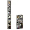 Image de Etagères modulables MUSIQUE pour CD et DVD lot de 2 meubles de rangement en colonne avec 10 compartiments en mélaminé shabby chic