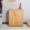 Image de Buffet salle à manger REMY L 60 cm coloris chêne wotan avec 2 portes et 2 tiroirs bahut bas meuble de rangement style moderne