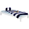 Image de Lit futon simple pour adulte TAIFUN 90 x 200 cm 1 personne 1 place pin massif lasuré blanc