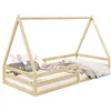 Image de Lit cabane SILA 90x190 cm lit simple enfant 1 place type Montessori en pin massif finition naturelle