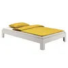 Image de Lit futon THOMAS couchage simple 90 x 200 cm 1 place / 1 personne en pin massif lasuré blanc
