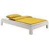 Image de Lit futon THOMAS couchage simple 100 x 200 cm 1 place / 1 personne en pin massif lasuré blanc