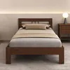 Image de Lit simple THEO 90 x 200 cm lit pour enfant en pin massif coloris châtaignier avec tête de lit