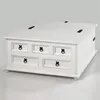 Image de Table basse coffre rangement TEQUILA pin massif style mexicain lasuré blanc