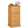 Image de Chiffonnier PARIS commode avec 5 tiroirs en pin massif lasuré brun