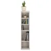 Image de Étagère pour CD et DVD MELODIE en bois avec 5 étagères 21 x 88 x 20 cm Semi-modulable Coloris béton