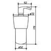 Image de Keuco Distributeur de lotion City.2 en cristal véritable mat avec pompe et sans support - 2753