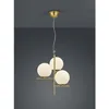 Image de TRIO Pure - Lustre suspension 3 lampes en laiton et métal (gris) - design contemporain