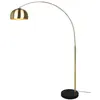 Image de Trio Argentina Lampadaire Arc Moderne Laiton Mat avec Pédale