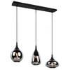 Image de Trio Lumina Plafonnier suspendu moderne à 3 lumières noir mat