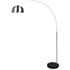 Image de Lampadaire sur pied à arc - TRIO - ARGENTINA - H200 cm - Nickel mat - Base marbre noir