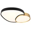 Image de Plafonnier LED 45W dimmable télécommande 2700-6500K noir & or - Trio - Rise