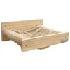 Image de KERBL - Hamac mural pour chats - TIMBER - 38 x 335 x 16 cm - Bois massif - Tissu peluche