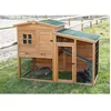 Image de Clapier / Abri pour rongeurs - KERBL - Fortuna - Toit bitumé rabattable - Bac PVC amovible - 160x80x117 cm