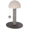 Image de KERBL - Poteau griffoir pour chat - Tronc 42 cm - FUNGHI - Gris/blanc - Sisal - Base : ø 30 cm