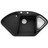Image de Évier dangle BLANCO DELTA II-F PDUR AN THRACITE ACC AUTO INF - 1 bac et demi - Granit - Vidage automatique