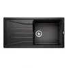 Image de Évier cuisine en granit noir Blanco SONA XL 6S - 1 cuve égouttoir réversible - 100x50cm