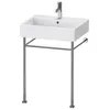 Image de Support Métallique - DURAVIT - VERO - Chrome - Réglable en Hauteur - Installation Intérieure