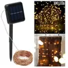 Image de Guirlande lumineuse solaire en fils de cuivre - Lunartec - 32 m - 300 LED blanc chaud
