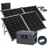 Image de Batterie nomade et convertisseur solaire HSG-1300 avec 2 panneaux solaires 240 W