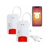Image de 2 détecteurs de gaz domestiques connectés avec alarme 85 dB