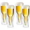 Image de Verres à bière à double paroi - Infactory - 20 cl - Lot de 4 - Compatible lave-vaisselle - Verre