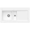 Image de Evier 1 cuve et demi VILLEROY ET BOCH Subway 60 100 x 51 cm egouttoir a droite Blanc CeramicPlus avec vidage manuel