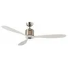 Image de Ventilateur de plafond DC moderne 132 Cm chrome brossé pales bois massif laqué blanc télécommande CASAFAN Eco Aeroplan BN