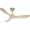 Image de Ventilateur de plafond - CasaFan - ECO GENUINE 122 MG-NT - Laiton brossé - 3 pales en bois - 6 vitesses
