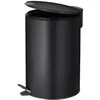 Image de KELA Poubelle de salle de bain Mats - 12 L - 38 cm - Métal - Noir